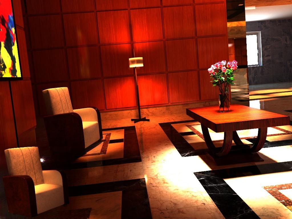 Edited lounge scene.